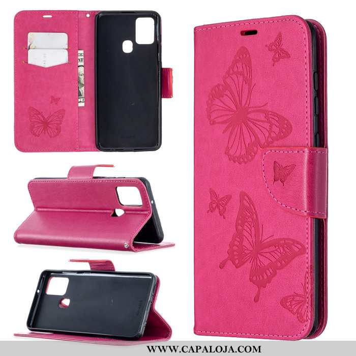 Capa Samsung Galaxy A21s Couro Florido Gravata Cases Roxo, Capas Samsung Galaxy A21s Telemóvel Onlin