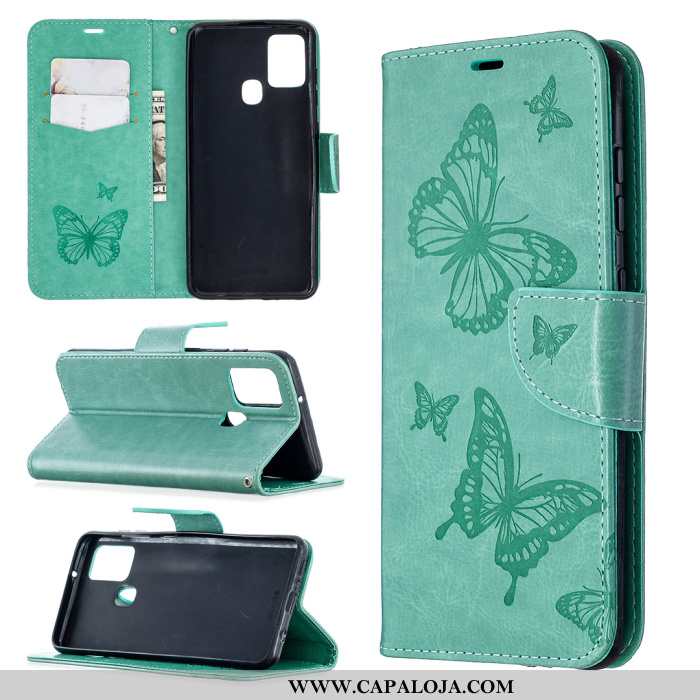 Capa Samsung Galaxy A21s Couro Florido Gravata Cases Roxo, Capas Samsung Galaxy A21s Telemóvel Onlin