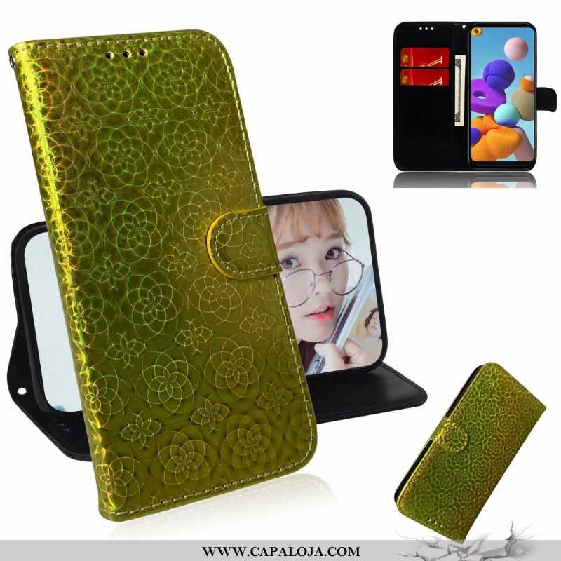 Capa Samsung Galaxy A21s Couro Masculino Antiqueda Capas Dourado, Samsung Galaxy A21s Dourada Barata