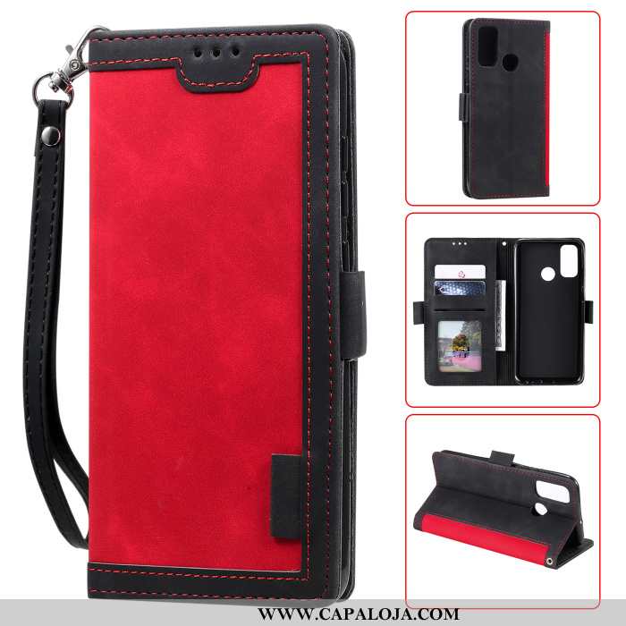 Capa Samsung Galaxy A21s Protetoras Vermelha Couro Feminino Vermelho, Capas Samsung Galaxy A21s Moda