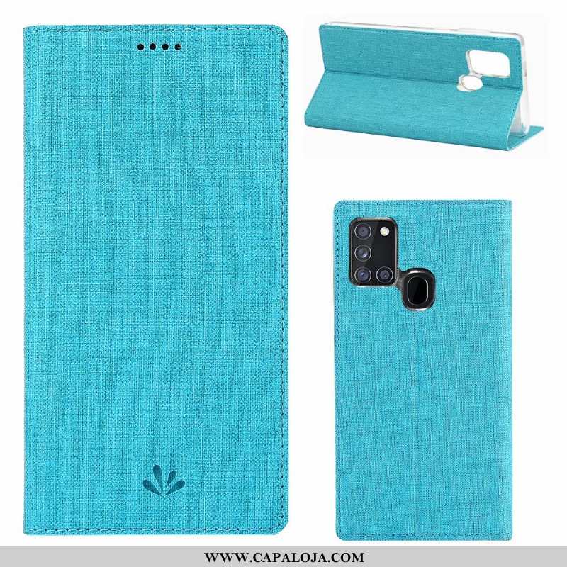 Capa Samsung Galaxy A21s Soft Azul Telemóvel Capas, Samsung Galaxy A21s Couro Barato