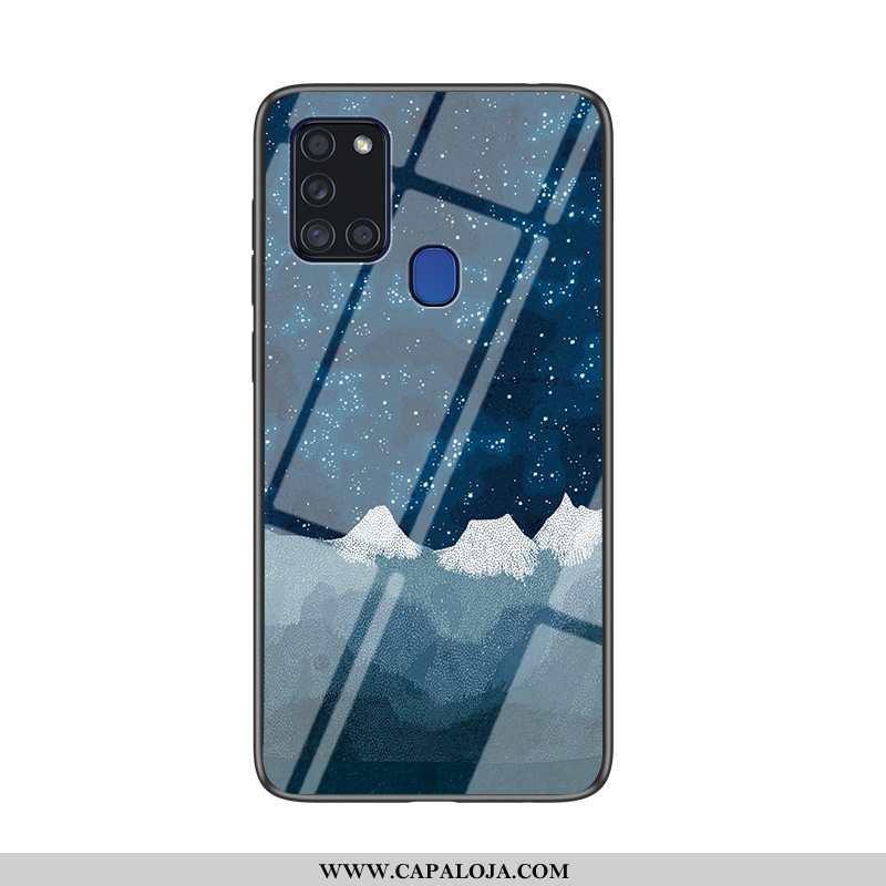 Capa Samsung Galaxy A21s Tendencia Protetoras Completa Estrelado Azul Escuro, Capas Samsung Galaxy A