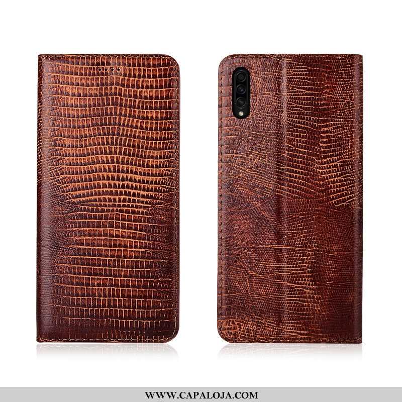 Capa Samsung Galaxy A30s Couro Soft Masculino Fosco Genuíno Preto, Capas Samsung Galaxy A30s Tendenc