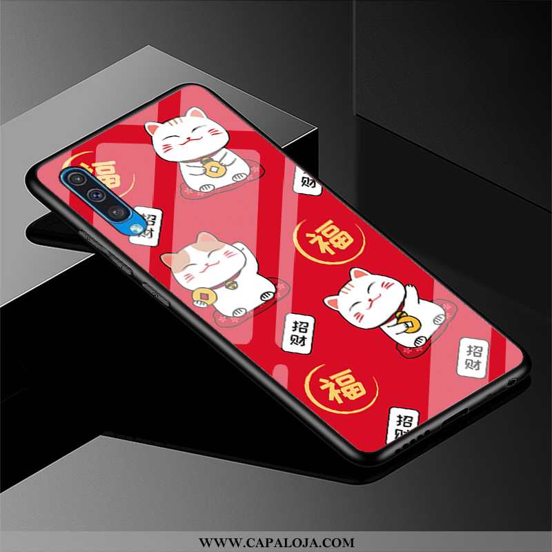 Capa Samsung Galaxy A30s Protetoras Telemóvel Capas Gato Vermelho, Samsung Galaxy A30s Vidro Baratas