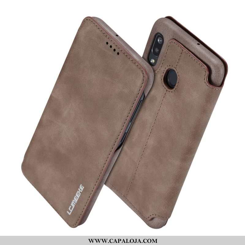 Capa Samsung Galaxy A40 Couro Cases Masculino Telemóvel Vermelho, Capas Samsung Galaxy A40 Tendencia