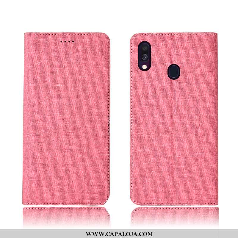 Capa Samsung Galaxy A40 Fosco Linho Silicone Capas Rosa, Samsung Galaxy A40 Couro Online