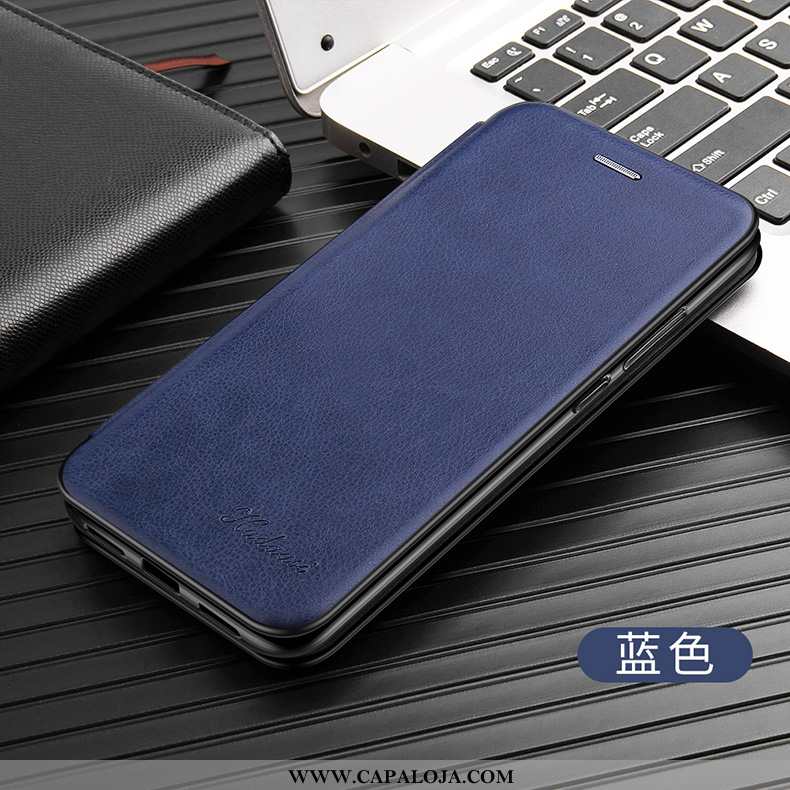 Capa Samsung Galaxy A40 Slim Feminino Capas Protetoras Azul, Samsung Galaxy A40 Couro Promoção