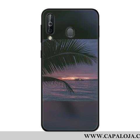 Capa Samsung Galaxy A40s Criativas Preto Telemóvel Fosco Verde, Capas Samsung Galaxy A40s Soft Barat