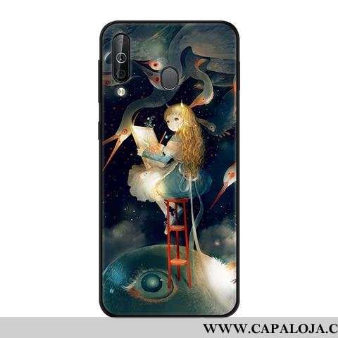 Capa Samsung Galaxy A40s Criativas Preto Telemóvel Fosco Verde, Capas Samsung Galaxy A40s Soft Barat