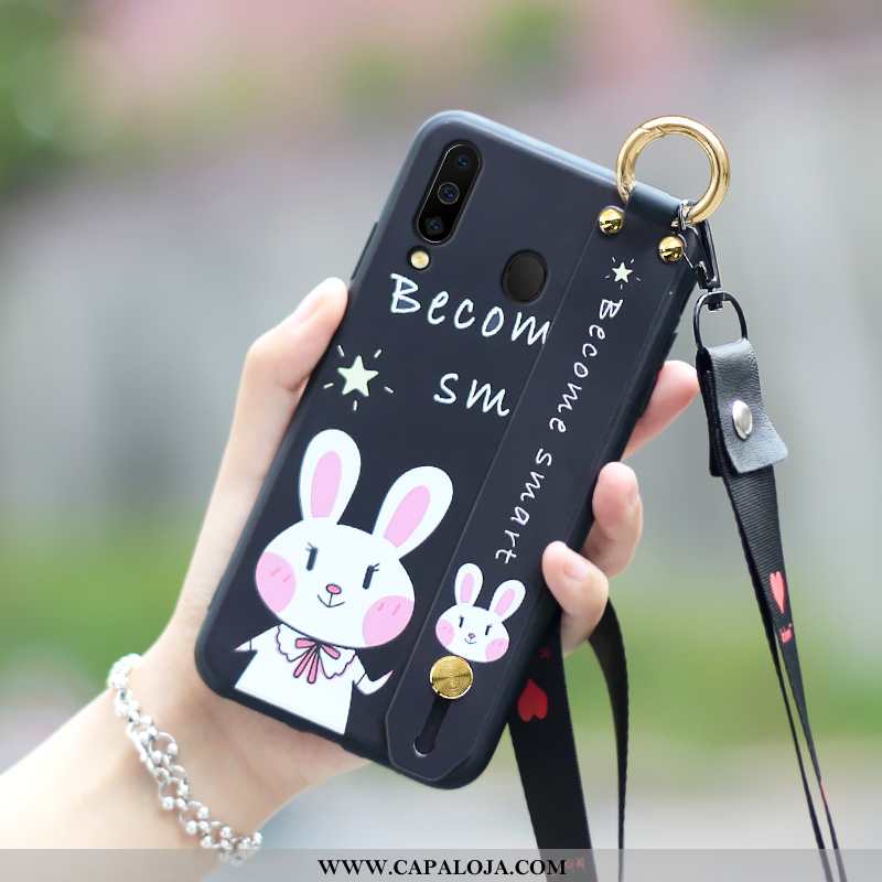 Capa Samsung Galaxy A40s Silicone Antiqueda Preto Wrisband, Capas Samsung Galaxy A40s Desenho Animad