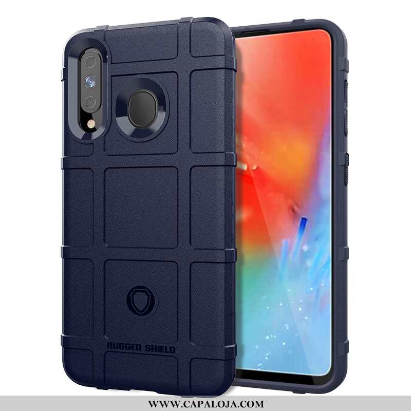 Capa Samsung Galaxy A40s Silicone Protetoras Completa Telemóvel Cinza, Capas Samsung Galaxy A40s Fos