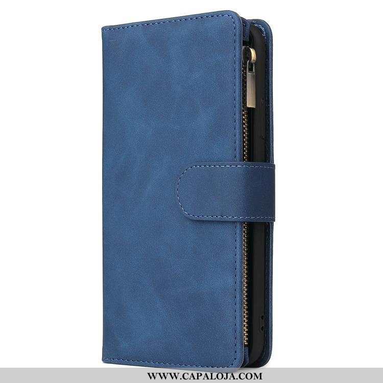 Capa Samsung Galaxy A41 Couro Antiqueda Telemóvel Cover Azul, Capas Samsung Galaxy A41 Protetoras Ba