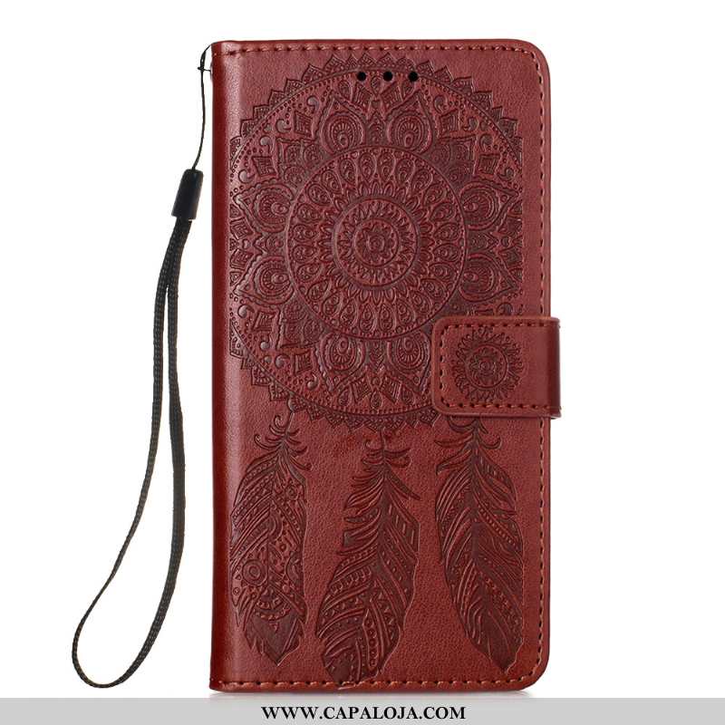 Capa Samsung Galaxy A41 Couro Telemóvel Marrom Cases Castanho, Capas Samsung Galaxy A41 Cover Barata