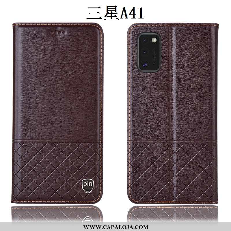 Capa Samsung Galaxy A41 Protetoras Capas Antiqueda Cases Vermelho, Samsung Galaxy A41 Couro Legitimo