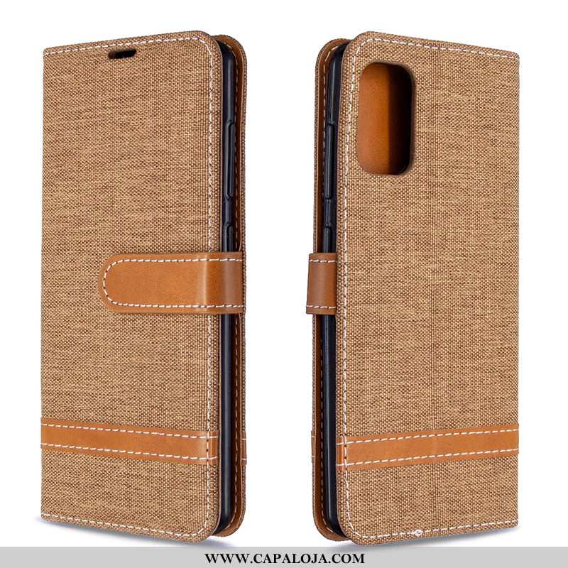 Capa Samsung Galaxy A41 Tendencia Telemóvel Couro Novas Castanho, Capas Samsung Galaxy A41 Protetora