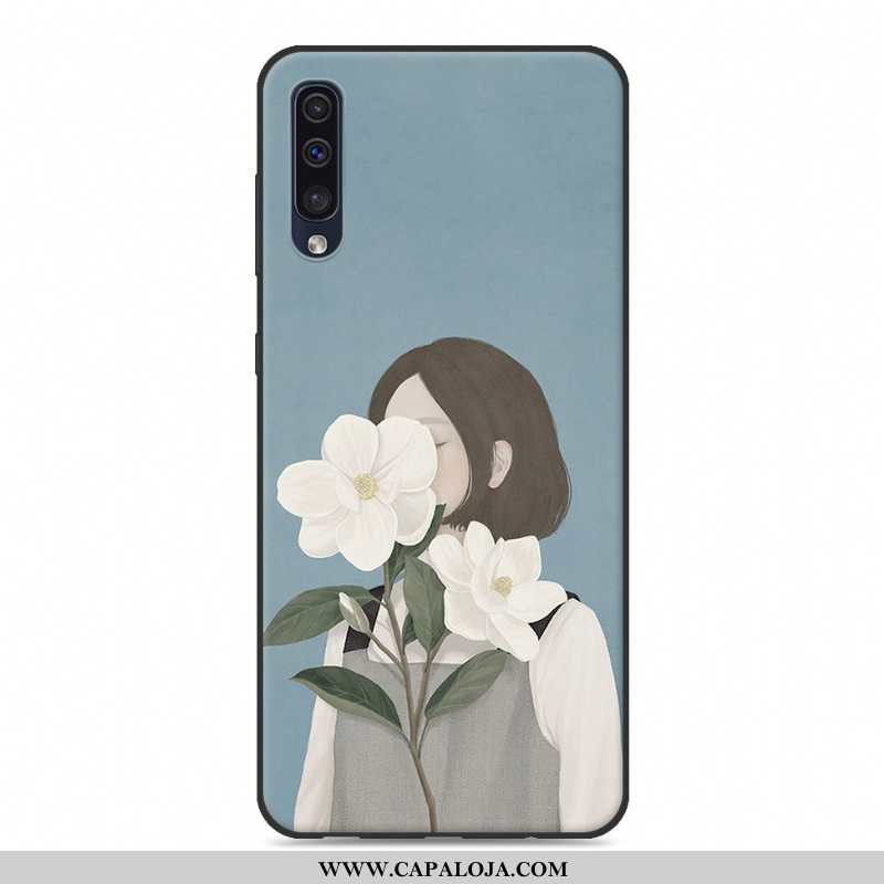 Capa Samsung Galaxy A50 Soft Pequena Silicone Criativas Branco, Capas Samsung Galaxy A50 Protetoras 