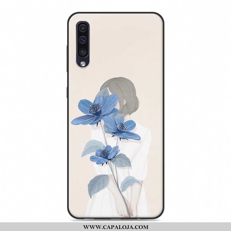 Capa Samsung Galaxy A50 Soft Pequena Silicone Criativas Branco, Capas Samsung Galaxy A50 Protetoras 