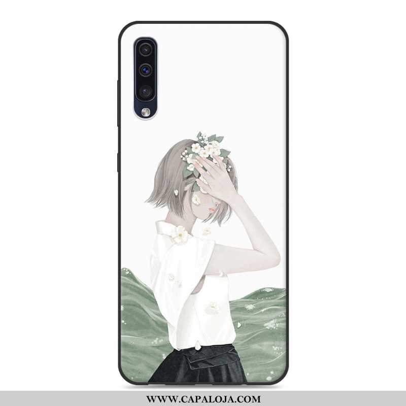 Capa Samsung Galaxy A50 Soft Pequena Silicone Criativas Branco, Capas Samsung Galaxy A50 Protetoras 