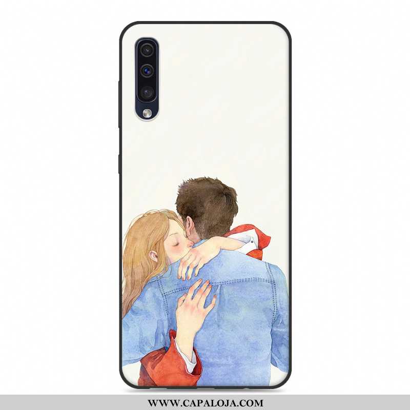 Capa Samsung Galaxy A50 Soft Pequena Silicone Criativas Branco, Capas Samsung Galaxy A50 Protetoras 