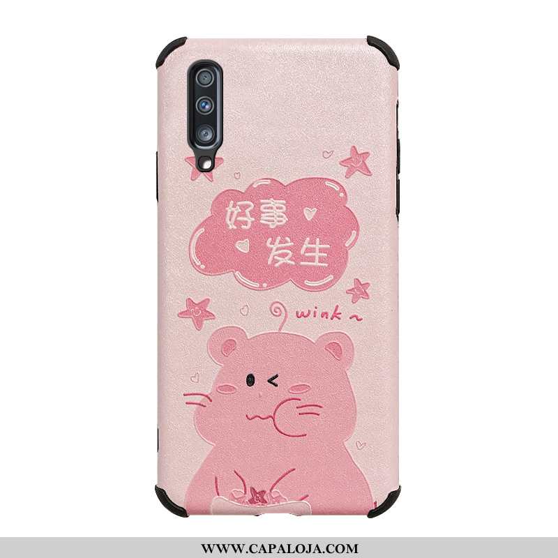 Capa Samsung Galaxy A50 Tendencia Cases Silicone Rosa, Capas Samsung Galaxy A50 Soft Baratas