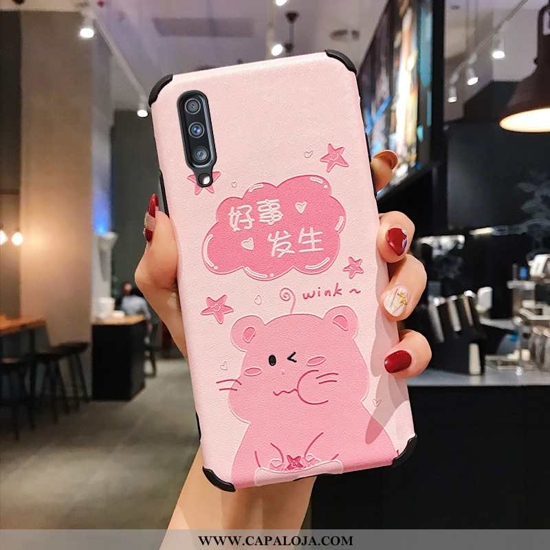 Capa Samsung Galaxy A50 Tendencia Cases Silicone Rosa, Capas Samsung Galaxy A50 Soft Baratas