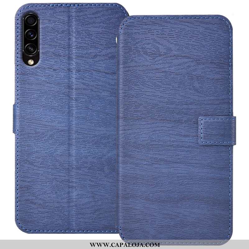 Capa Samsung Galaxy A50s Couro Completa Azul Silicone, Capas Samsung Galaxy A50s Soft Baratas