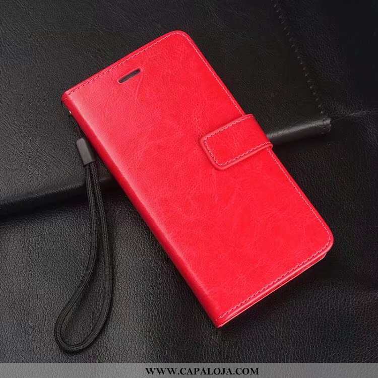 Capa Samsung Galaxy A50s Protetoras Telemóvel Cases Aço Vermelho, Capas Samsung Galaxy A50s Couro Ge