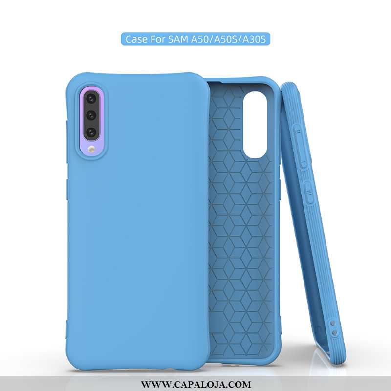 Capa Samsung Galaxy A50s Soft Masculino Lisas Azul, Capas Samsung Galaxy A50s Silicone Venda