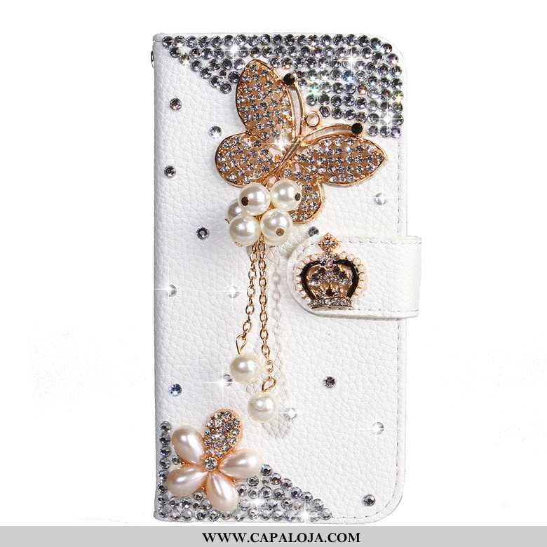 Capa Samsung Galaxy A50s Strass Feminino Cover Florida Branco, Capas Samsung Galaxy A50s Couro Barat