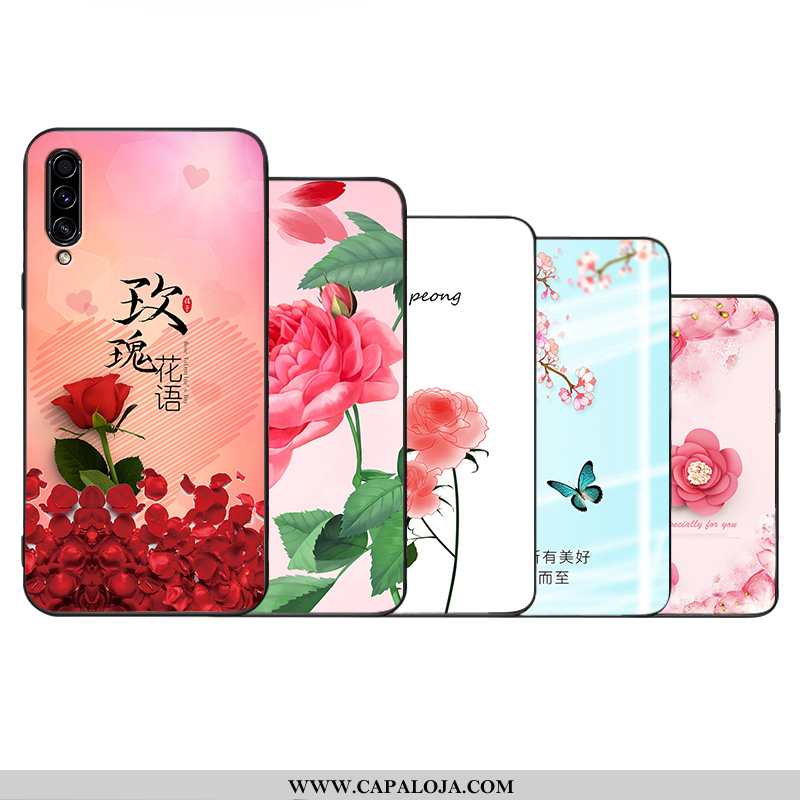 Capa Samsung Galaxy A50s Vintage Super Protetoras Silicone Rosa, Capas Samsung Galaxy A50s Slim Onli