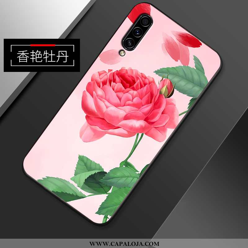 Capa Samsung Galaxy A50s Vintage Super Protetoras Silicone Rosa, Capas Samsung Galaxy A50s Slim Onli