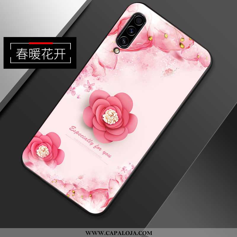 Capa Samsung Galaxy A50s Vintage Super Protetoras Silicone Rosa, Capas Samsung Galaxy A50s Slim Onli