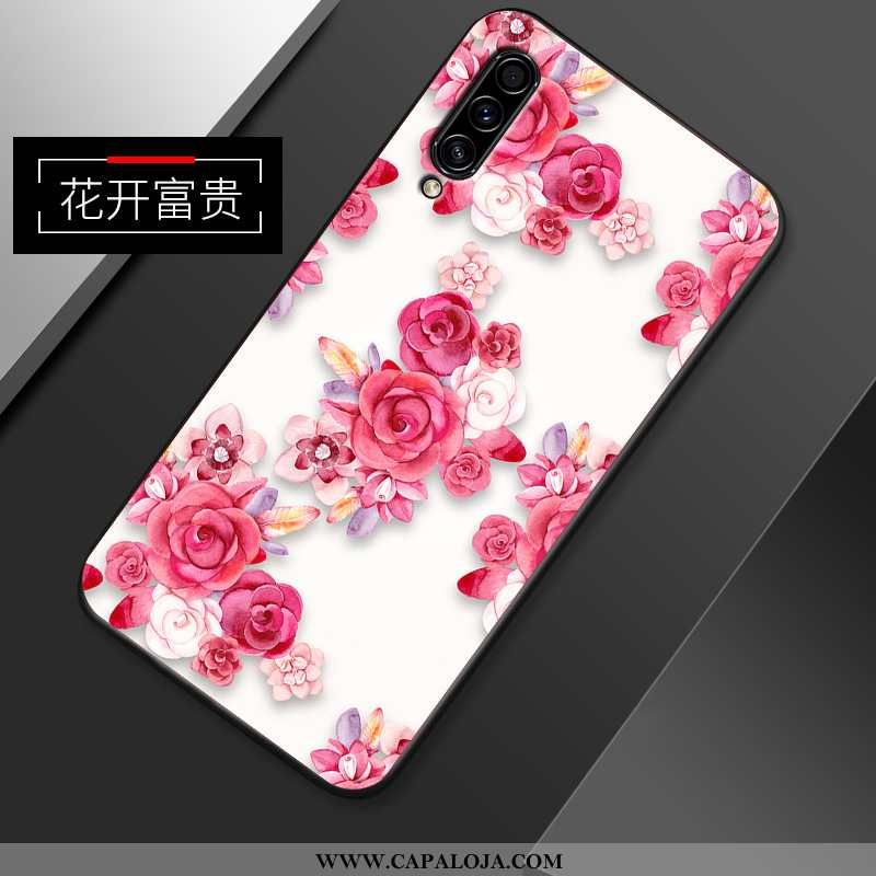 Capa Samsung Galaxy A50s Vintage Super Protetoras Silicone Rosa, Capas Samsung Galaxy A50s Slim Onli