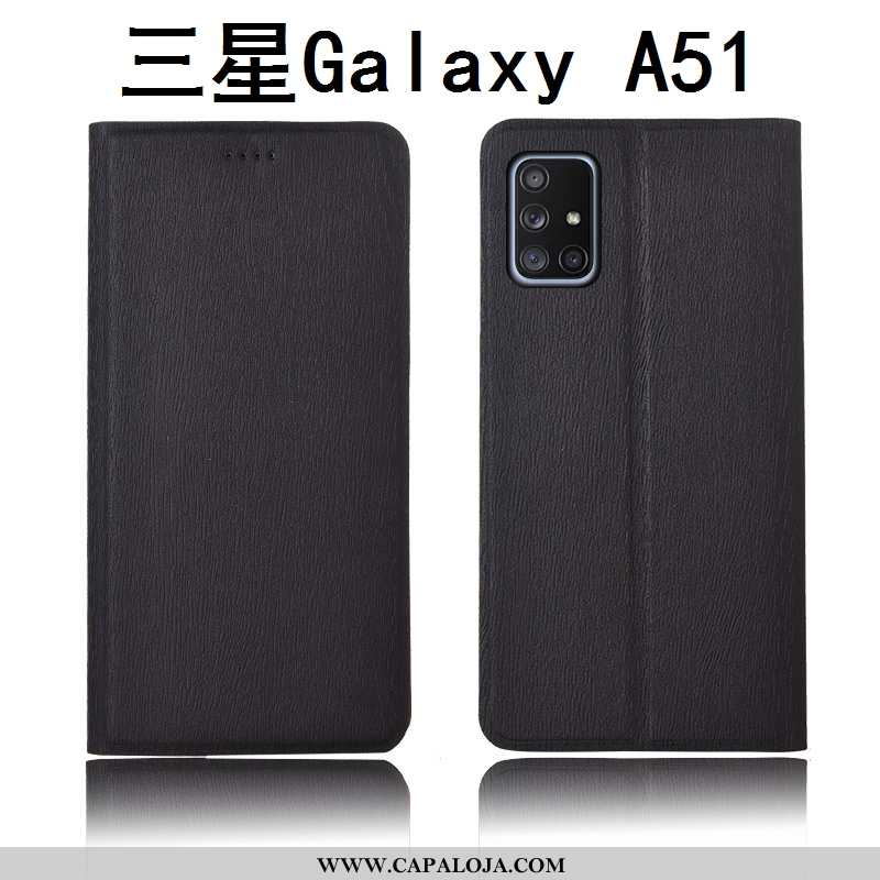 Capa Samsung Galaxy A51 Couro Capas Fosco Telemóvel Azul, Samsung Galaxy A51 Protetoras Comprar