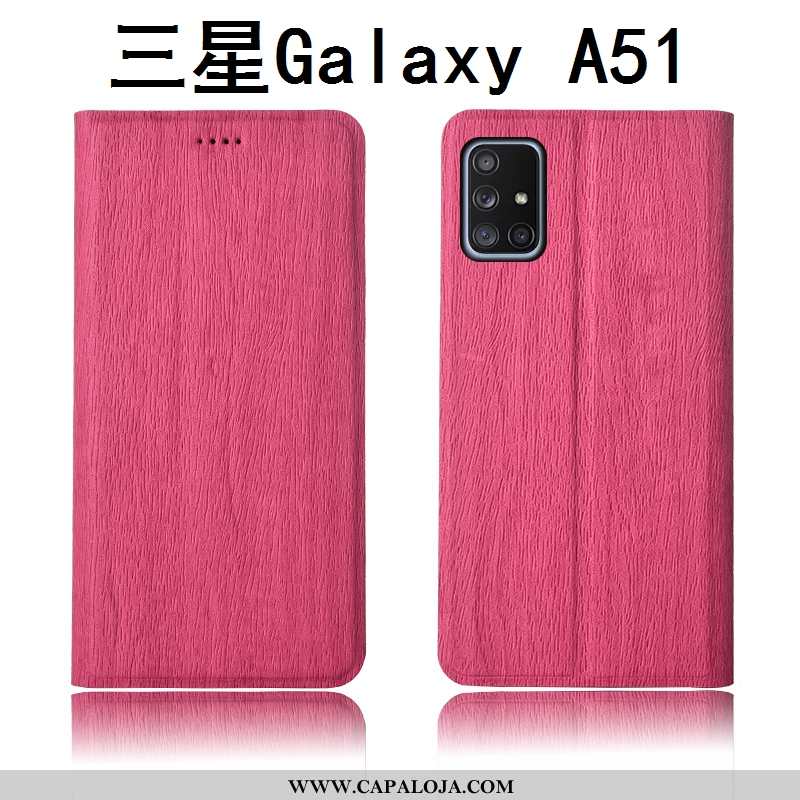 Capa Samsung Galaxy A51 Couro Capas Fosco Telemóvel Azul, Samsung Galaxy A51 Protetoras Comprar