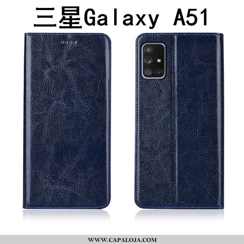 Capa Samsung Galaxy A51 Couro Tigrada Antiqueda Novas Castanho, Capas Samsung Galaxy A51 Protetoras 