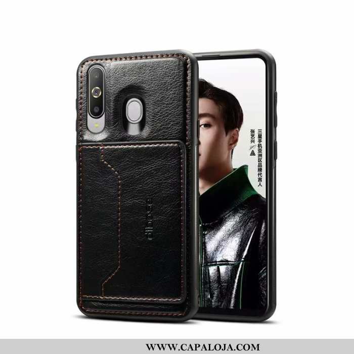 Capa Samsung Galaxy A60 Couro Capas Telemóvel Completa, Samsung Galaxy A60 Preto Baratos