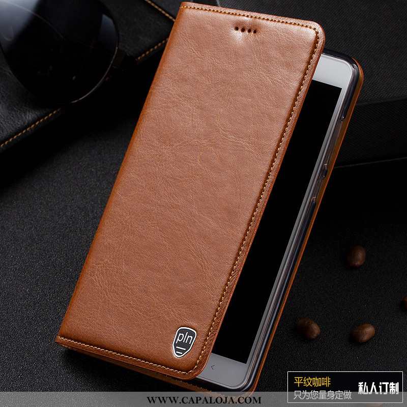 Capa Samsung Galaxy A60 Couro Tigrada Telemóvel Legitimo Castanho, Capas Samsung Galaxy A60 Couro Le