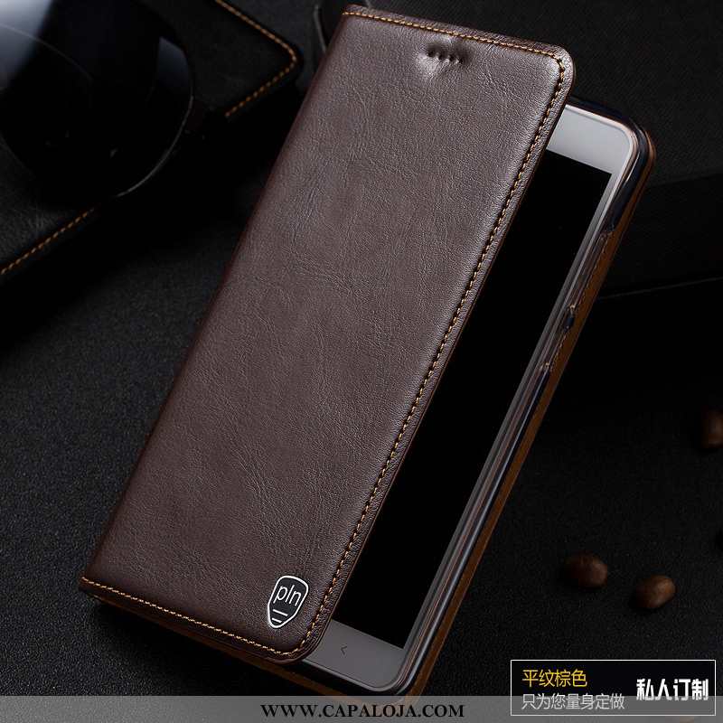 Capa Samsung Galaxy A60 Couro Tigrada Telemóvel Legitimo Castanho, Capas Samsung Galaxy A60 Couro Le