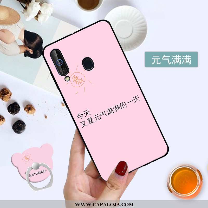 Capa Samsung Galaxy A60 Personalizado Masculino Casal Silicone Rosa, Capas Samsung Galaxy A60 Protet