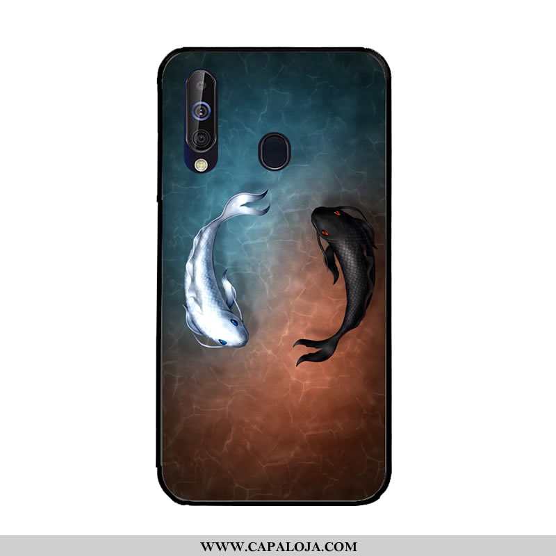 Capa Samsung Galaxy A60 Protetoras Azul Escuro Capas Antiqueda, Samsung Galaxy A60 Soft Baratos