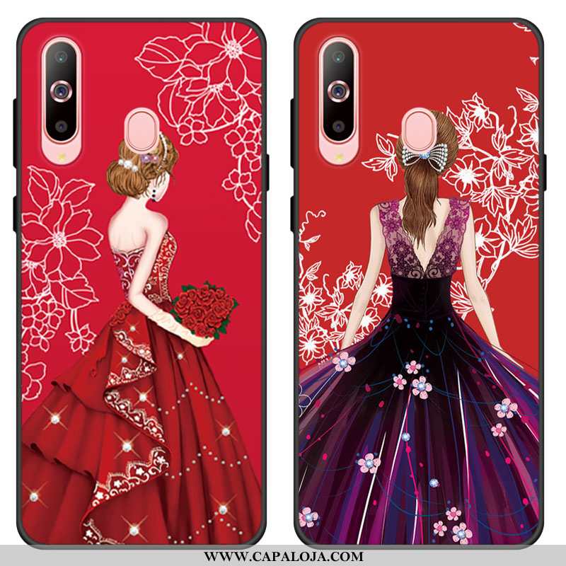 Capa Samsung Galaxy A60 Silicone Cases Protetoras Capas Vermelho, Samsung Galaxy A60 Soft Online