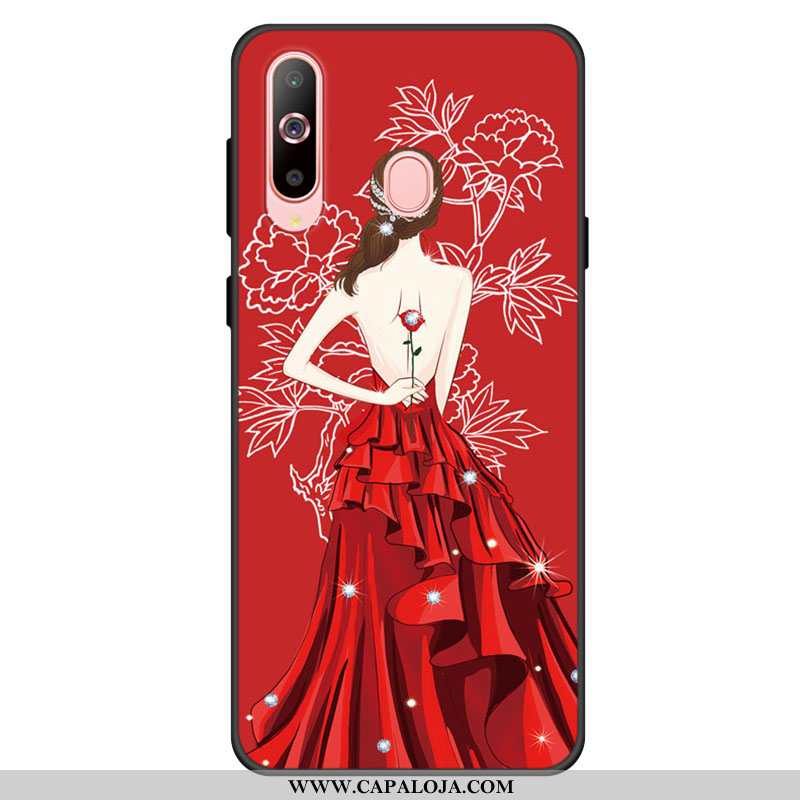 Capa Samsung Galaxy A60 Silicone Cases Protetoras Capas Vermelho, Samsung Galaxy A60 Soft Online