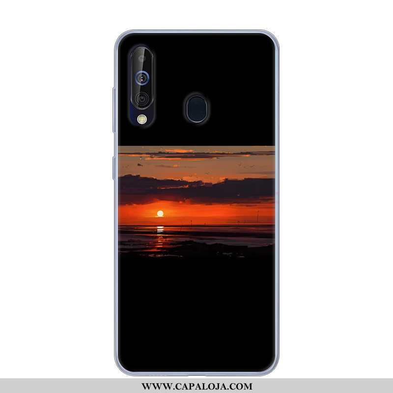 Capa Samsung Galaxy A60 Silicone Feminino Preto Masculino, Capas Samsung Galaxy A60 Desenho Animado 