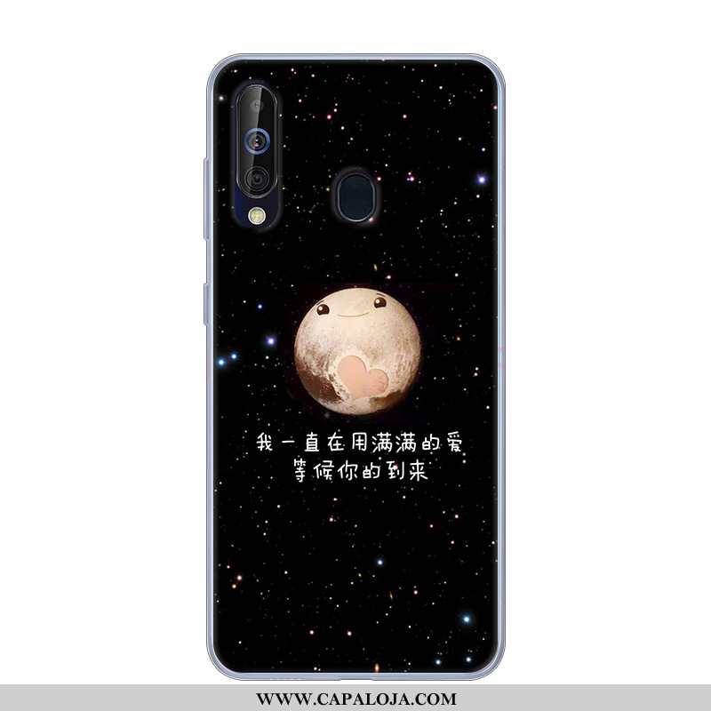 Capa Samsung Galaxy A60 Silicone Feminino Preto Masculino, Capas Samsung Galaxy A60 Desenho Animado 