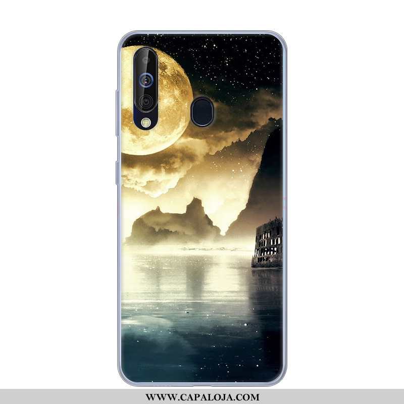 Capa Samsung Galaxy A60 Silicone Feminino Preto Masculino, Capas Samsung Galaxy A60 Desenho Animado 