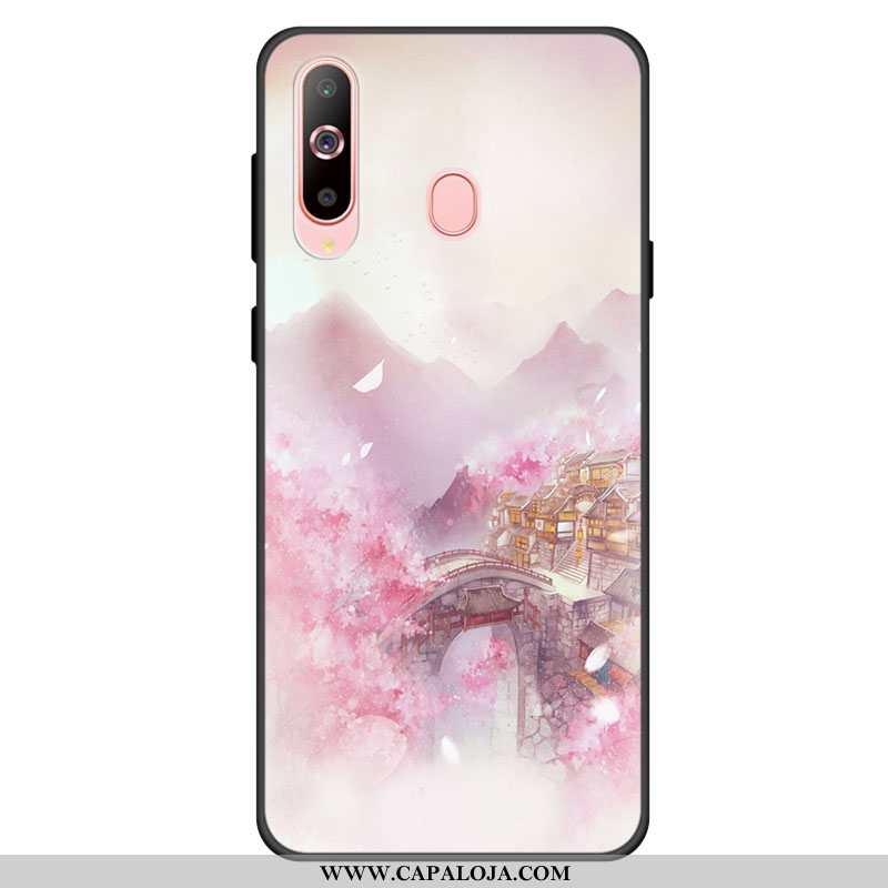 Capa Samsung Galaxy A60 Silicone Novas Antiqueda Capas Rosa, Samsung Galaxy A60 Personalizada Barato