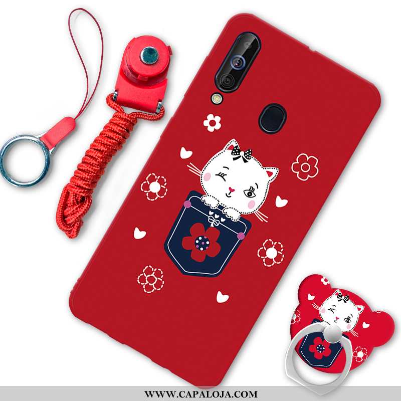 Capa Samsung Galaxy A60 Soft Antiqueda Capas Telemóvel Vermelho, Samsung Galaxy A60 Feminino Baratos