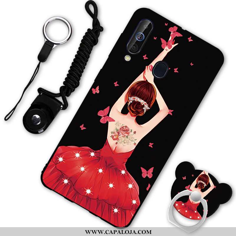 Capa Samsung Galaxy A60 Soft Antiqueda Capas Telemóvel Vermelho, Samsung Galaxy A60 Feminino Baratos