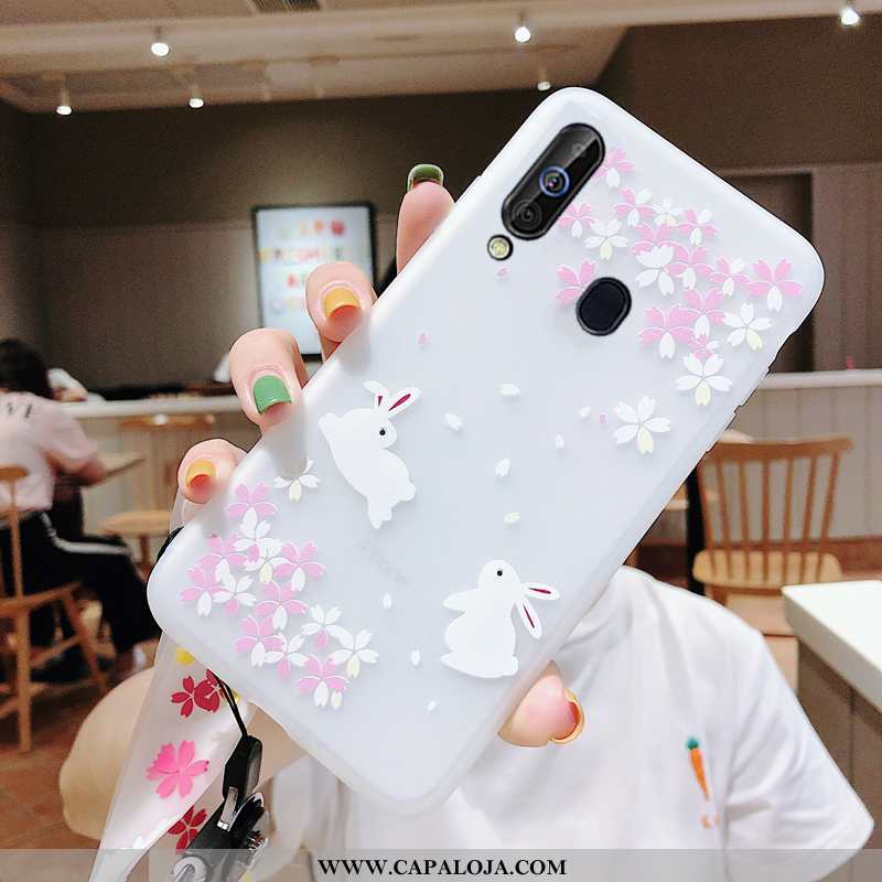 Capa Samsung Galaxy A60 Soft Capas Criativas Cases Branco, Samsung Galaxy A60 Protetoras Promoção